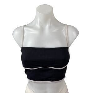 Alo Yoga Airbrush Streamlined Black Sculpt Brami Bra Tank Cami Crop Top Size S